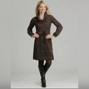 Calvin Klein Black and Brown Knit Sweater